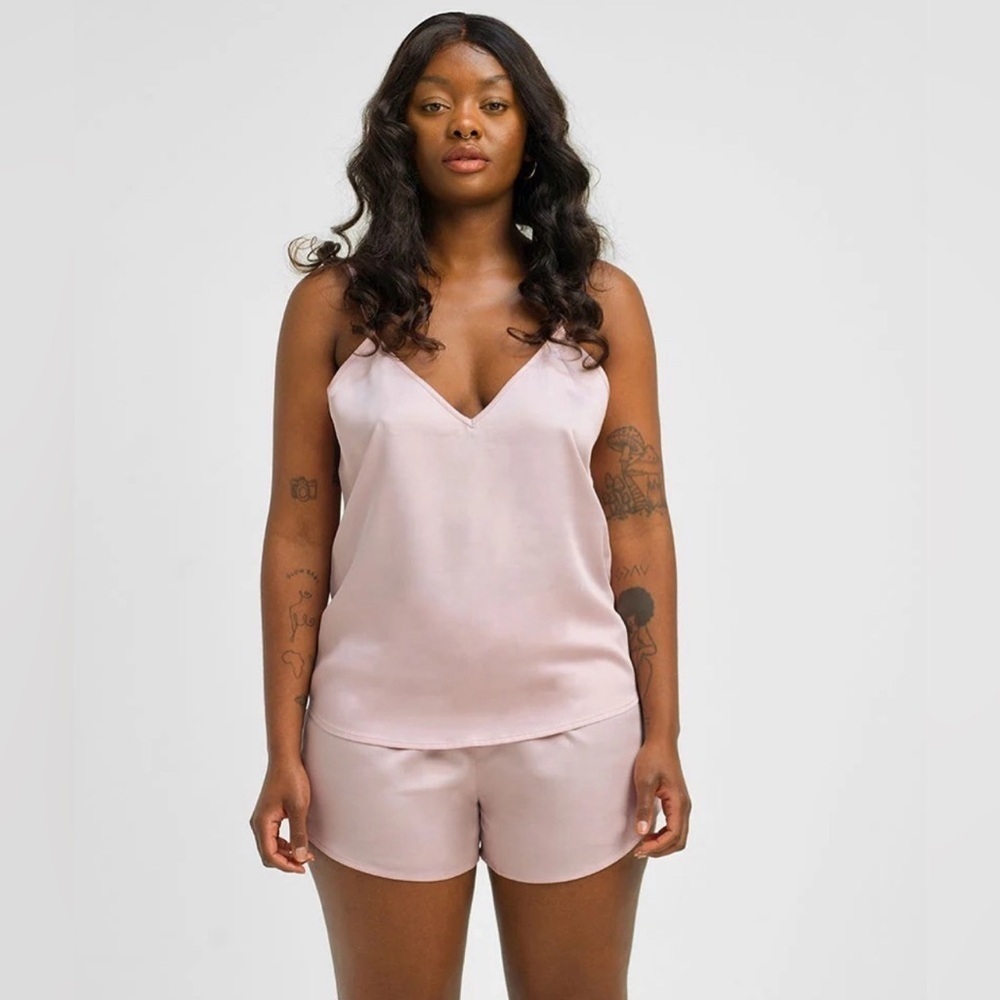 NWT Ettitude Sateen Shortie Rose size Large